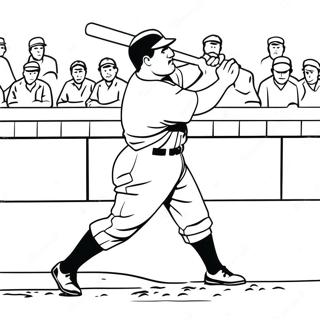 Babe Ruth Klassisk Sving Målarbild | Babe Ruth målarbild