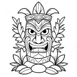 Tiki Färgläggningssida | Tiki målarbild