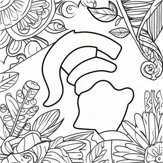 Michigan State Logotyp Målarbild | Michigan State målarbild