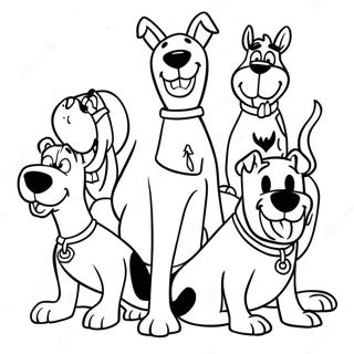 Avslappnad Scooby Doo med Vänner Målarbild | Stoner Scooby Doo målarbild