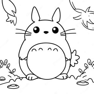 Totoro Målarbok | Totoro målarbild