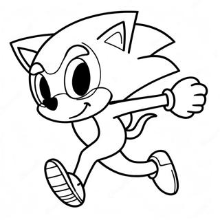 Sonic Igelkotten Springer Snabbt Målarbok | Sonic Boom målarbild