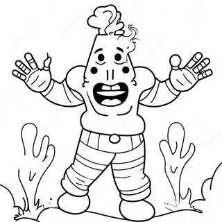 Eldig Zozobra färgläggningssida | Zozobra målarbild