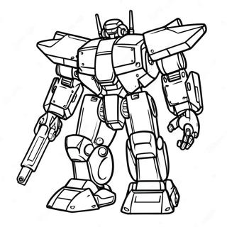 Mecha-byggare färgläggningssida | Mecha Byggare målarbild