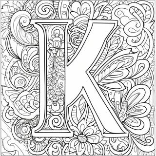 Bokstaven K Målarbok | Bokstaven K målarbild
