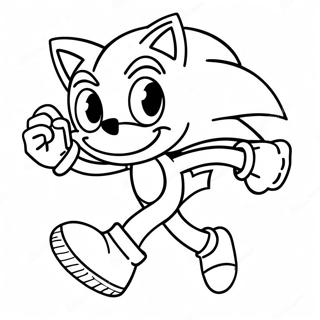 Sonic Igelkotten Springer Snabbt Färgläggningssida | Sonic Underground målarbild