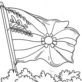 Oklahoma Statens Flagga Färgläggningssida | Oklahoma målarbild