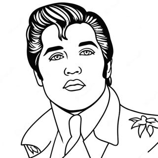Elvis Presley Målarbok | Elvis målarbild
