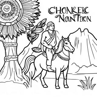 Cherokee Nation Målarbild | Cherokee målarbild