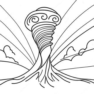 Virvlande Tornado Målarbild | Tornado målarbild