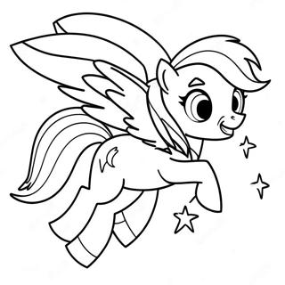 Rainbow Dash Flygande Färgläggningssida | MLP målarbild