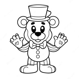 Funtime Freddy Färgläggningssida | Funtime Freddy målarbild