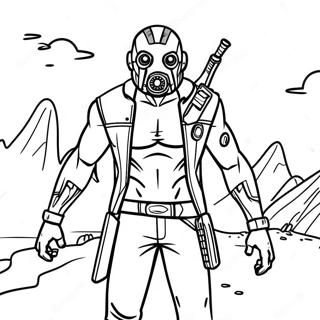 Borderlands Psycho färgläggningssida | Gränsland målarbild