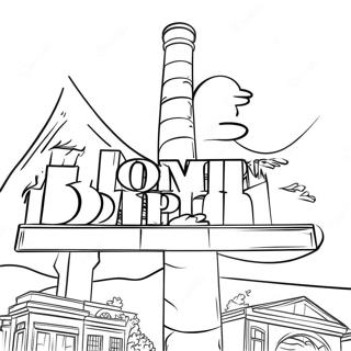 Home Depot logotyp färgläggningssida | Home Depot målarbild