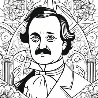 Edgar Allan Poe Porträtt Målarbild | Edgar Allan Poe målarbild