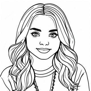 Sabrina Carpenter Porträtt Målarbild | Sabrina Carpenter målarbild
