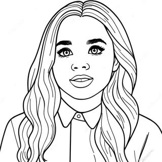 Sabrina Carpenter Sjungande Målarbild | Sabrina Carpenter målarbild