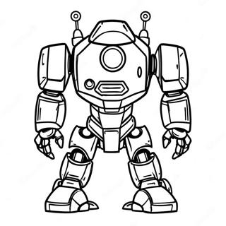 Futuristisk Mech Robot Målarbild | Maskin målarbild