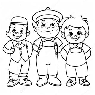 Små Busungar Målarbild | Småbusar målarbild