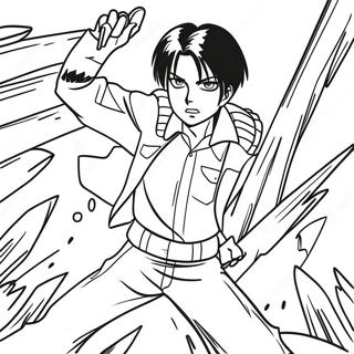 Levi Ackerman Attack on Titan Målarbild | Levi Attack on Titan målarbild