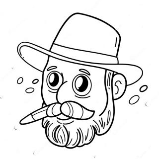 Pothead Stoner Målarbild | Grönsaksrökare målarbild