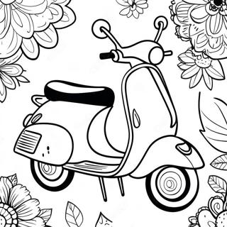Scooter Målarbild | Sparkcykel målarbild