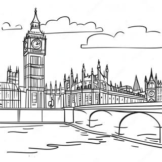 London Skyline Målarbild | London målarbild