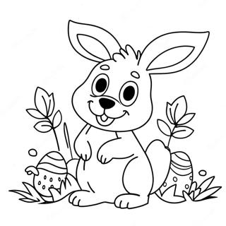 Bluey Påsk Målarbild | Bluey Påsk målarbild