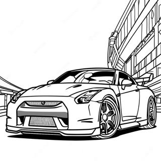 GTR R35 Sportbil Målarbild | GTR R35 målarbild