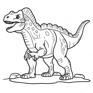 Carnotaurus Färgläggningssida | Carnotaurus målarbild