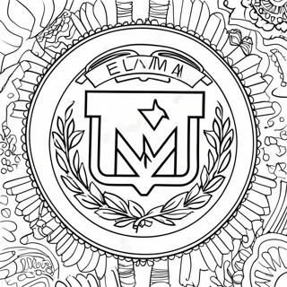 Texas A&M logotyp färgläggningssida | Texas A&M målarbild