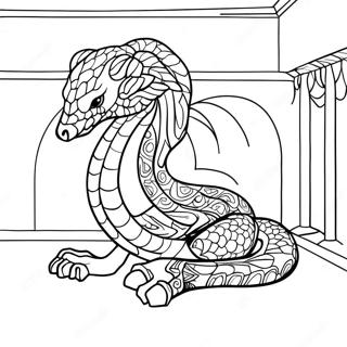 Slytherin Hus Maskot Målarbild | Slytherin målarbild