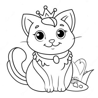 Prinsesskatt Målarbild | Prinsesskatt målarbild