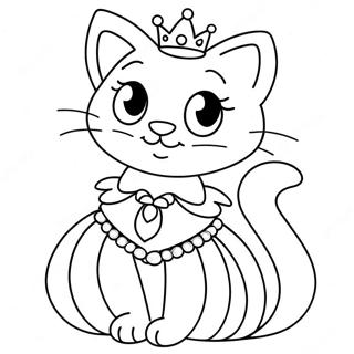 Glittrande Prinsesskatt Målarbild | Prinsesskatt målarbild