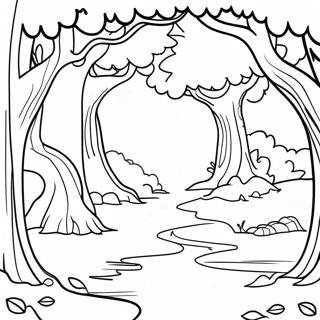 Förhäxad Skog Färgläggningssida | Förhäxad målarbild