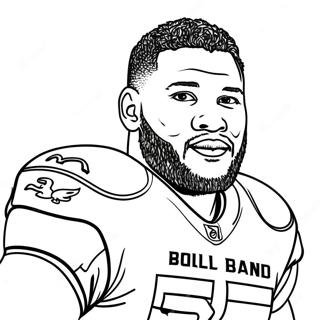 Aaron Donald Färgläggningssida | Aaron Donald målarbild