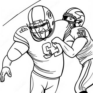 Aaron Donald Sackar Quarterback Färgläggningssida | Aaron Donald målarbild