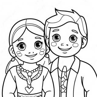Maya och Miguel målarbild | Maya och Miguel målarbild