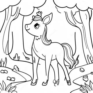 Målarbild med förtrollad skog | Scen målarbild