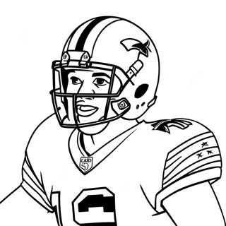 Dak Prescott actionpose målarbild | Dak Prescott målarbild