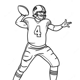 Dak Prescott kastar fotboll målarbild | Dak Prescott målarbild