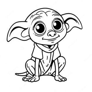 Dobby Husalfen Färgläggningssida | Dobby målarbild
