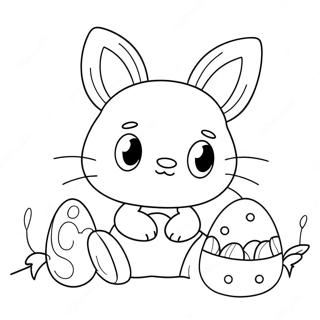 Hello Kitty Påsk Målarbilder