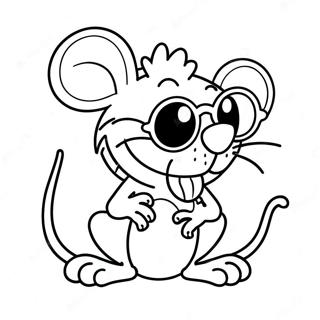 Cool Rat Fink Med Solglasögon Målarbild | Råttfink målarbild