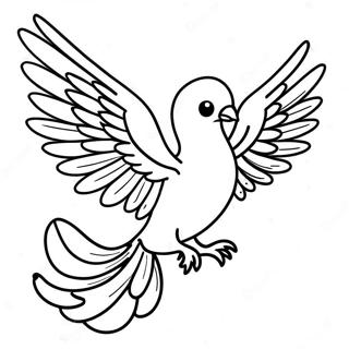 Majestätisk Fenix Flygande Målarbok | Mythologisk Fenix målarbild