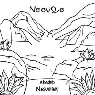 Nevada Stat Outline Målarbok | Nevada målarbild