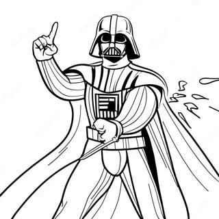 Darth Vader i Episk Strid Målarbok | Realistisk Star Wars målarbild