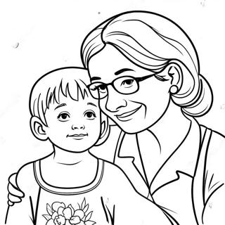 Äventyrlig Mormor och Barnbarn Målarbok | Mormor och Barnbarn målarbild
