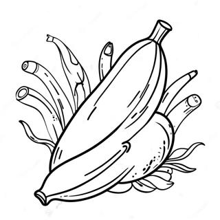 Färgläggningssida med Fortnite-banan | Fortnite Banan målarbild