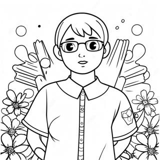 Saiki K Målarbok | Saiki K målarbild